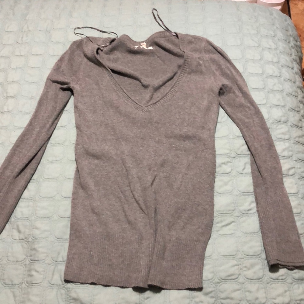 Grey long sleeve sweater like shirt